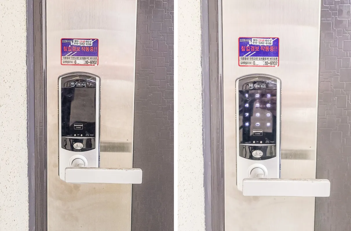 Умные замки у корейцев на входе и в подъезд, и в квартиру