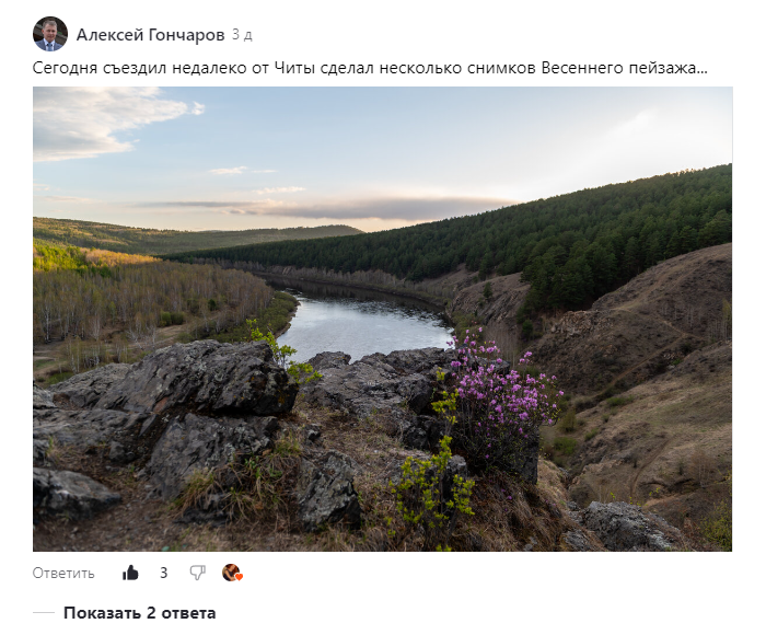 Скриншот «Весеннего пейзажа» участника флешмоба Алексея Гончарова «Весенний бал».