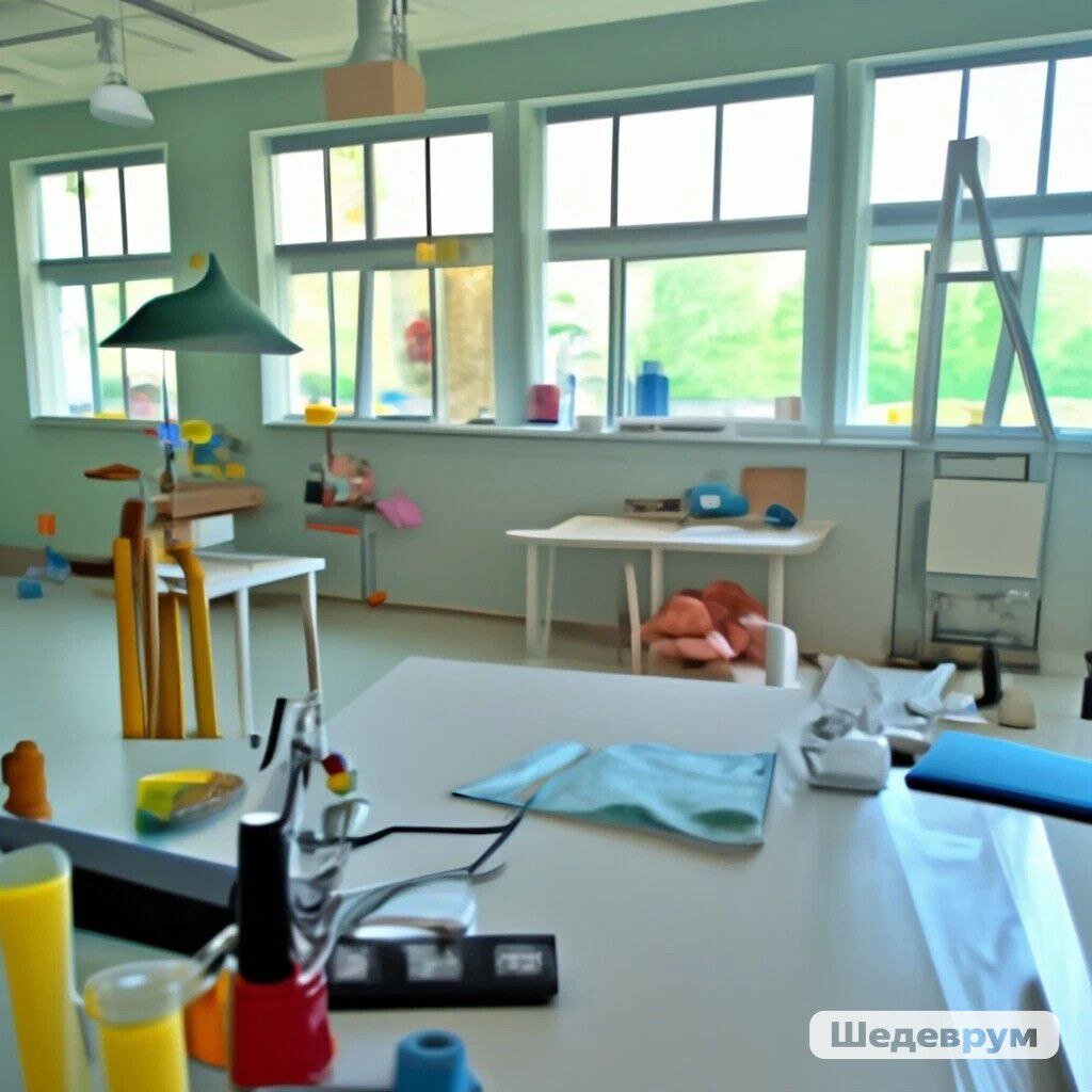ремонт в школьной  лаборатории глазами шедеврума