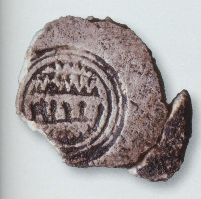 Литейная форма из рога для изготовления поддельных монет