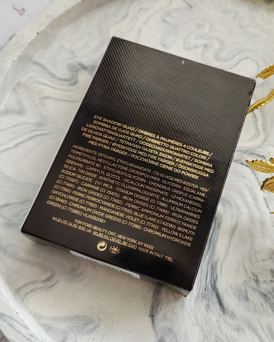 Состав палетки "Tom Ford" 