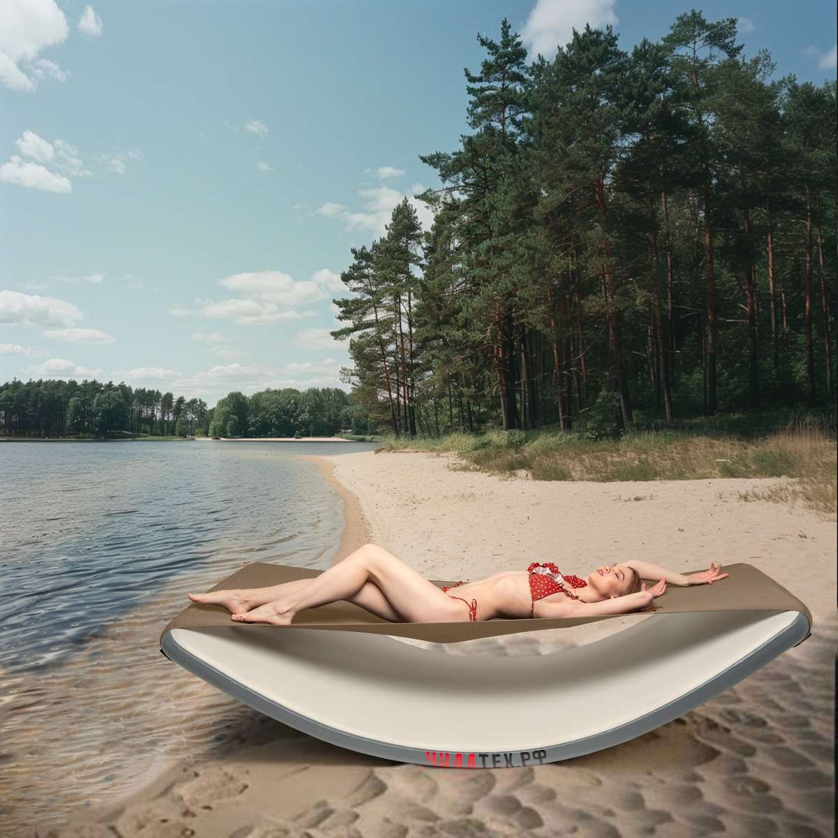 Гамак-шезлонг пригодится на берегу водоема в солнечный день