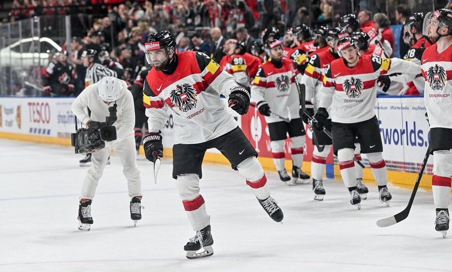    Австрия совершила самый крупный камбэк в истории чемпионата мира по хоккею. Фото: Global Look Press
