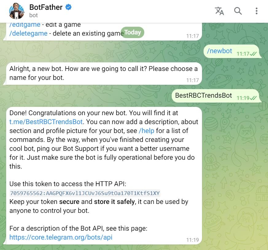 telegram.org📷Создание бота в Telegram