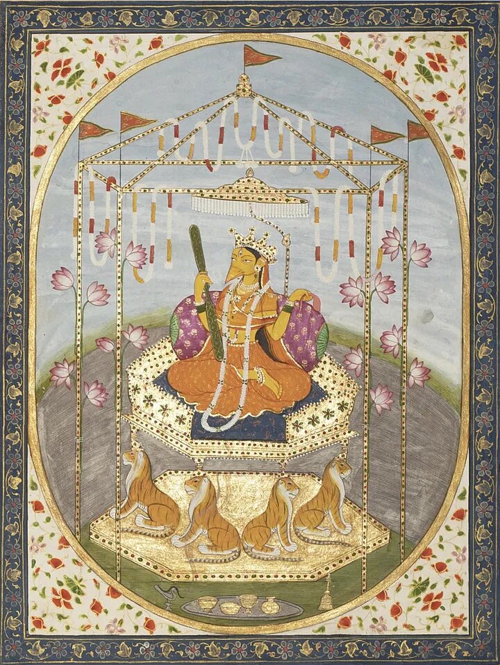 Багаламукхи, около 1820 г., Пенджаб-Хиллз. Изображение: hinduaesthetic.medium.com