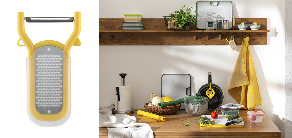 На фото: Овощечистка с теркой для цедры 2 в 1 Vegard от Smart Solutions