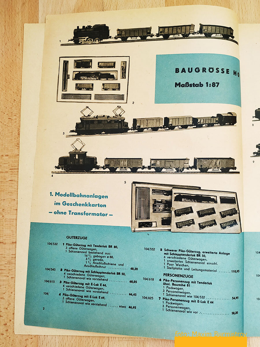 Уже в 1964 году можно было приобрести E 69 в составе с полувагонами…