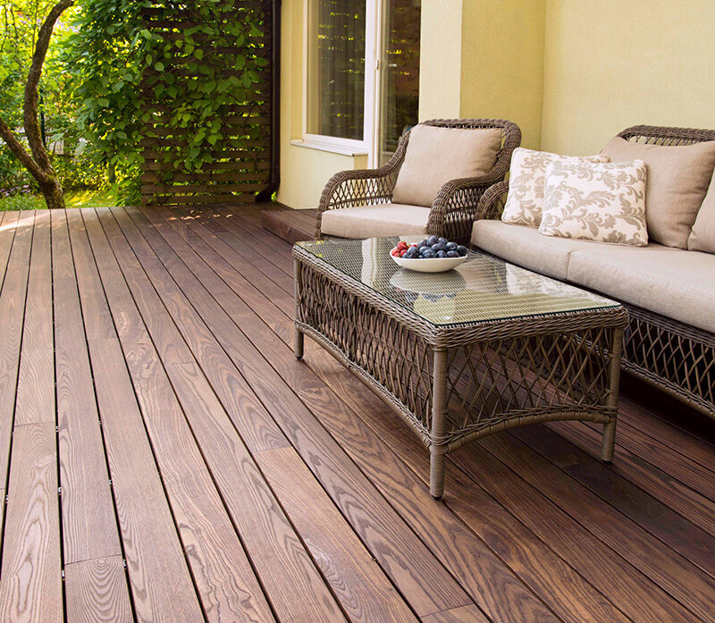 Терраса из термоясеня