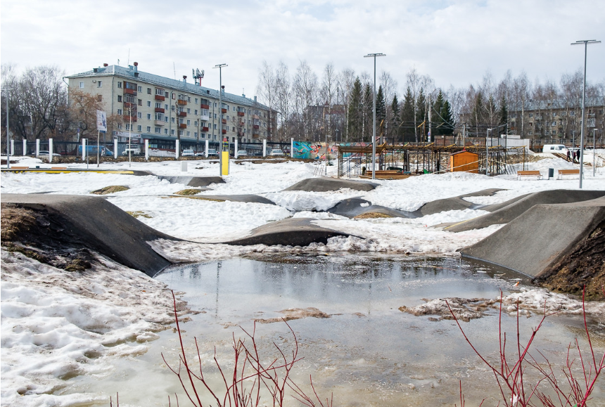 скейт-парке в парке им.Кирова в городе трудовой славы Кирове