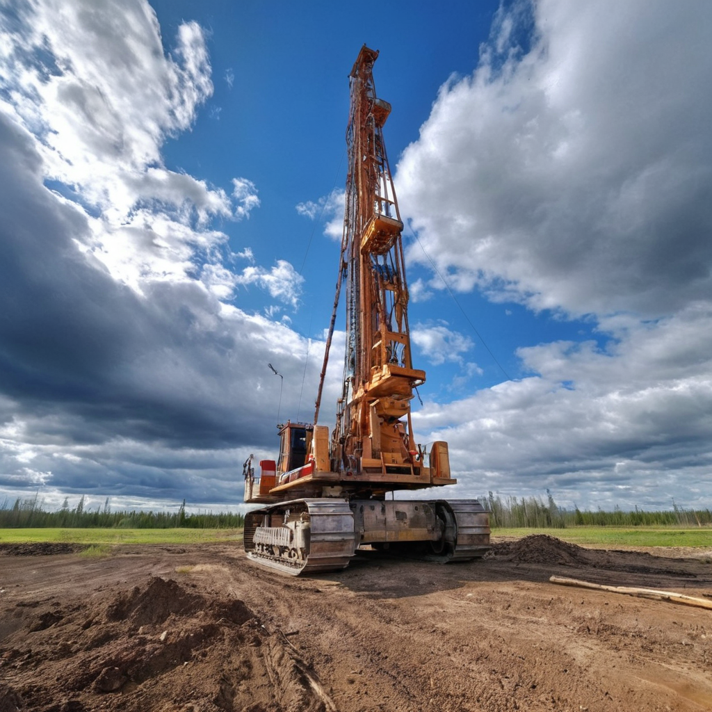 Пробное бурение в Луге Ленинградской области 