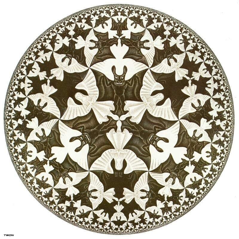 М. Эшер. Предел круга. Ангелы и демоны