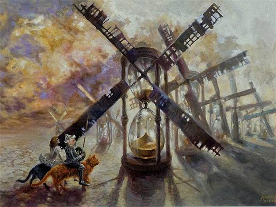 Картина: «Ветряные мельницы» (Windmills), польская художница Иоанна Серко-Филиповска (Joanna Sierko-Filipowska).