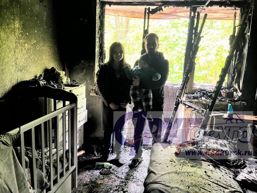    Пожар в Железногорске оставил семью с 11-месячным малышом без квартиры