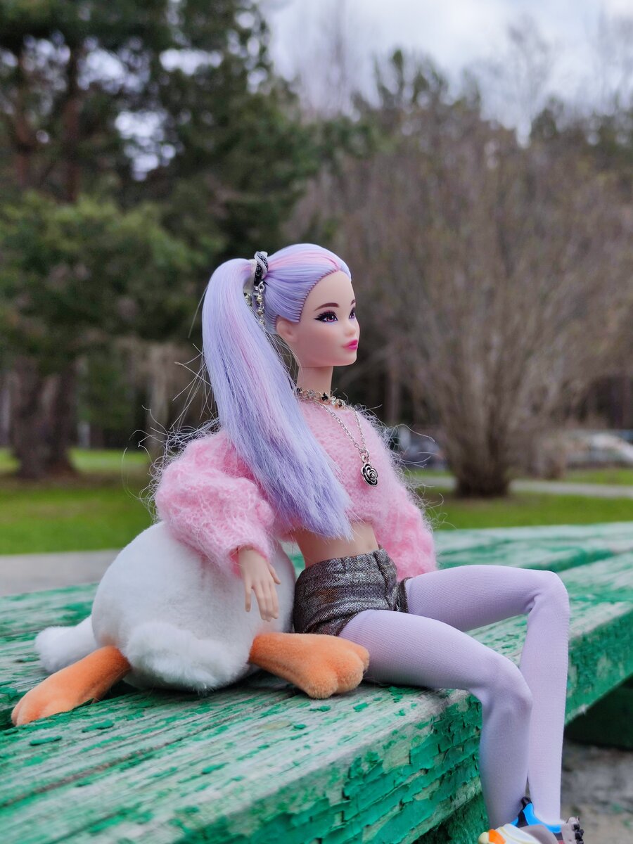 Barbie сиреневая русалочка Одиль, гибрид на теле Made To Move (MTM)