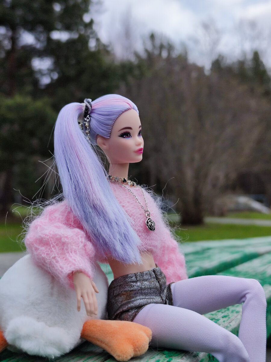 Barbie сиреневая русалочка Одиль, гибрид на теле Made To Move (MTM)