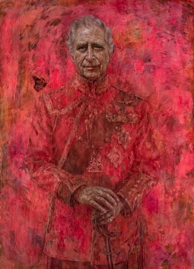 Джонатан Йео "Портрет Карла III" (2024), холст, масло.