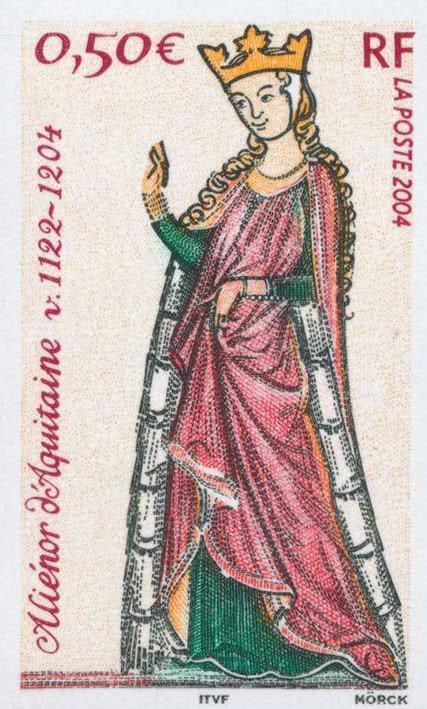 Алиенора Аквитанская на французской марке