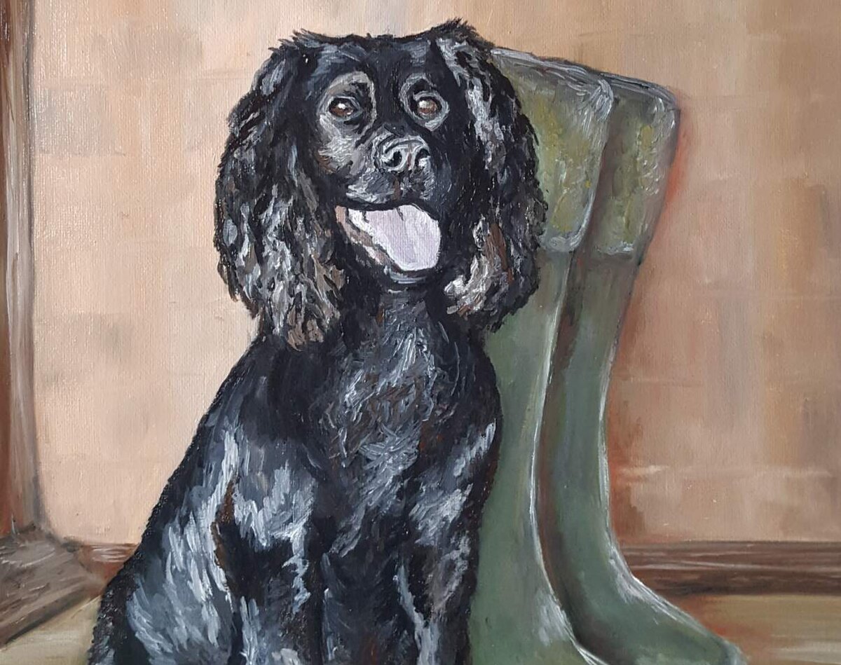 "На охоту", Н. Швецова, масло/холст, 30*40см