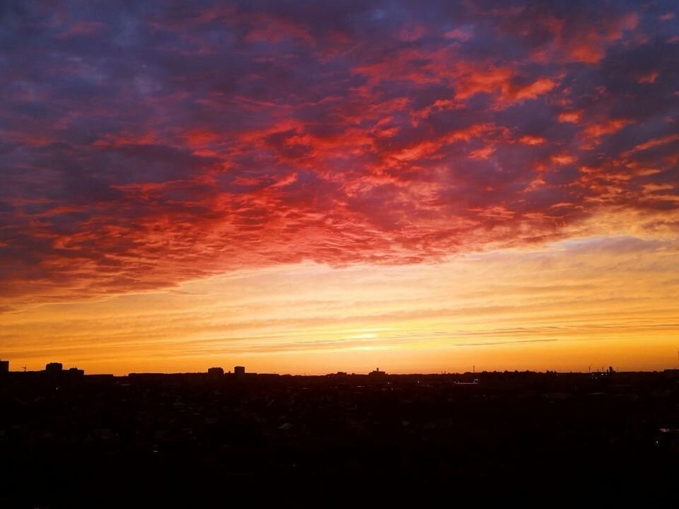    Закат в Барнауле. Источник: t.me/incident22