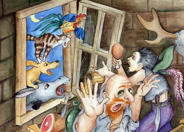 Примерно так и пугали разбойников