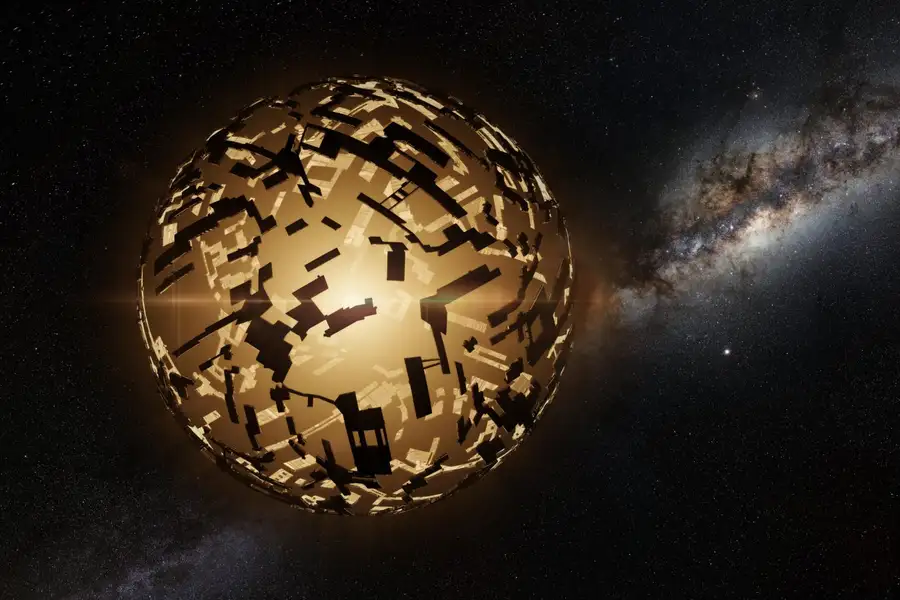 «Достаточно развитые» внеземные цивилизации могли бы собирать энергию со своей звезды с помощью огромного астроинженерного сооружения, так называемой сферы Дайсона.