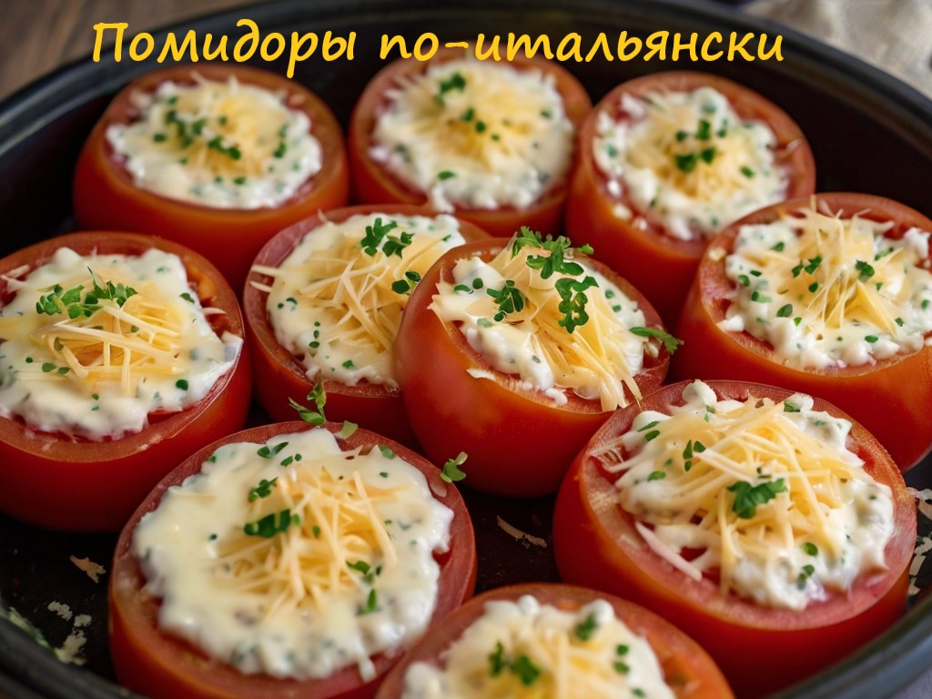 Помидоры по-итальянски: под сыром и майонезом | Кулинар от АИ | Дзен