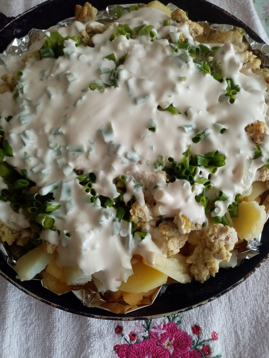 Вуаля - мой пастуший пирог до отправки в духовку...