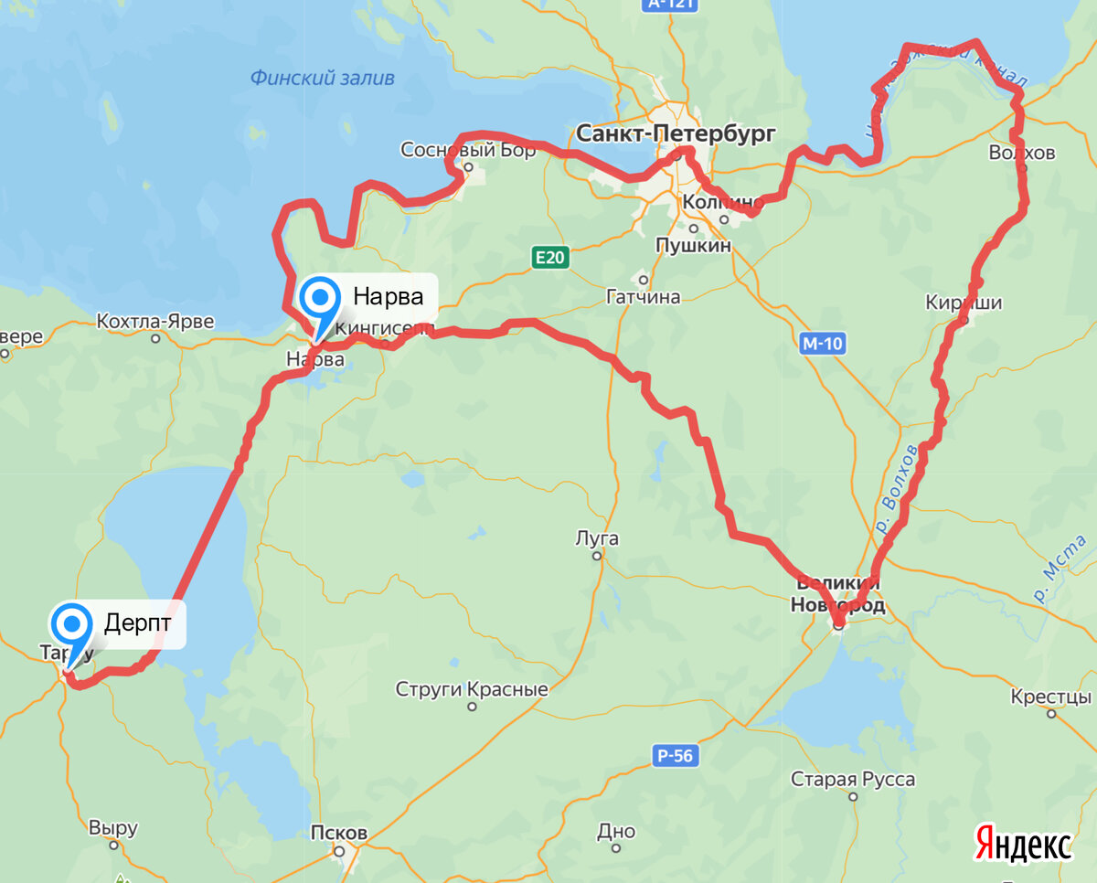 Предполагаемые маршруты ганзейской торговли между В. Новгородом в Дерптом.