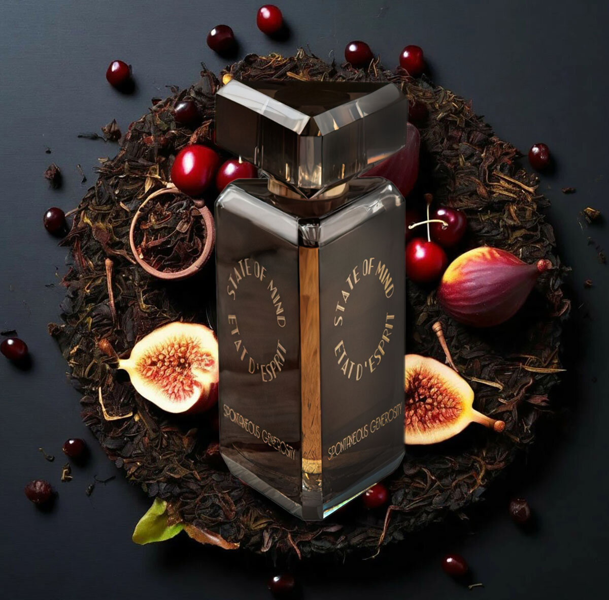 группа: восточно-гурманский базовые ноты: чёрный чай Ассам, инжир летнего сбора, бобы тонка
средние ноты: перуанский бальзам, бензоин, кумарин
базовые ноты: вишня, сандал, карамель
выпущен в 2017 году
парфюмер: Karine Dubreuil-Sereni