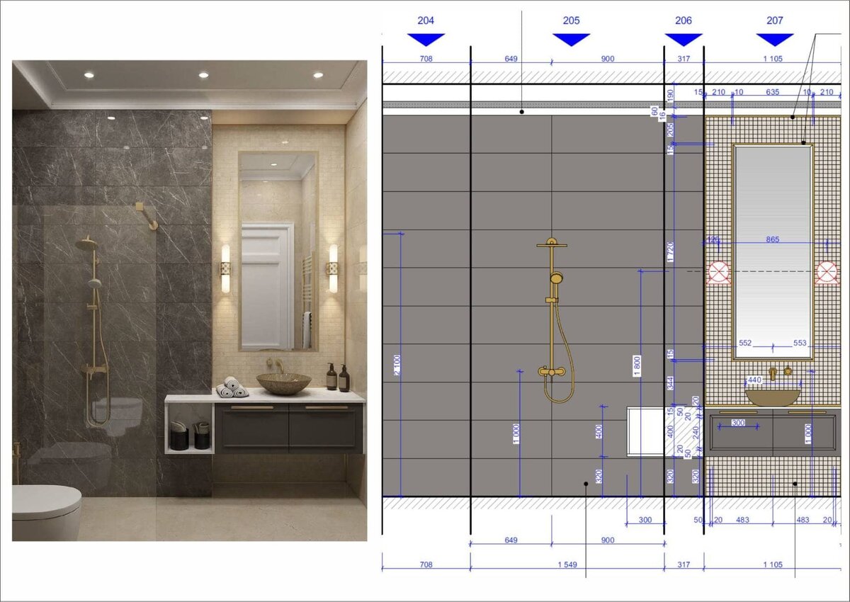 Дизайн проект интерьера апартаментов  в Ницце