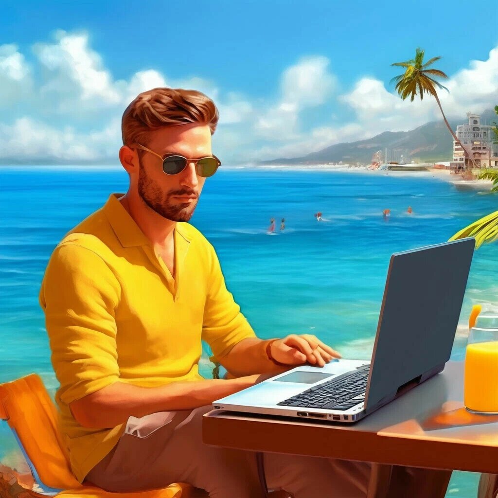 Работа на удалёнке в идеале.