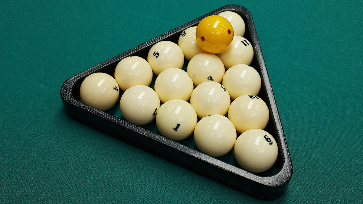 При разбое пирамиды важно стремиться закатить шар в лузу. Забить шар с первого удара — реально!  