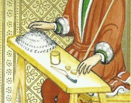 Фрагмент карты "Маг". Таро Висконти-Сфорца.