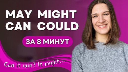 В чём разница между MAY MIGHT CAN COULD? Глаголы вероятности в английском