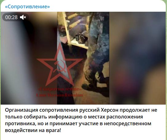 ВНЕДРЁННЫЙ В БАНДУ ВСУ ПОДПОЛЬЩИК РАССТРЕЛИВАЕТ БПЛАШНИКОВ ВРАГА. СКРИН С ТГ-КАНАЛА "СОПРОТИВЛЕНИЕ"