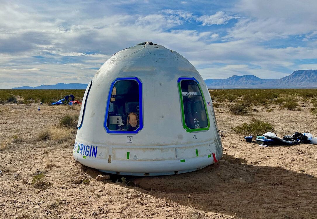 Капсула New Shepard в декабре 2023 года, изображение из открытых источников