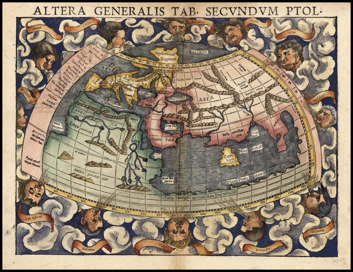 Вот она карта плоской Земли темного Средневековья? Нет, она создана в 1861 году как комикс