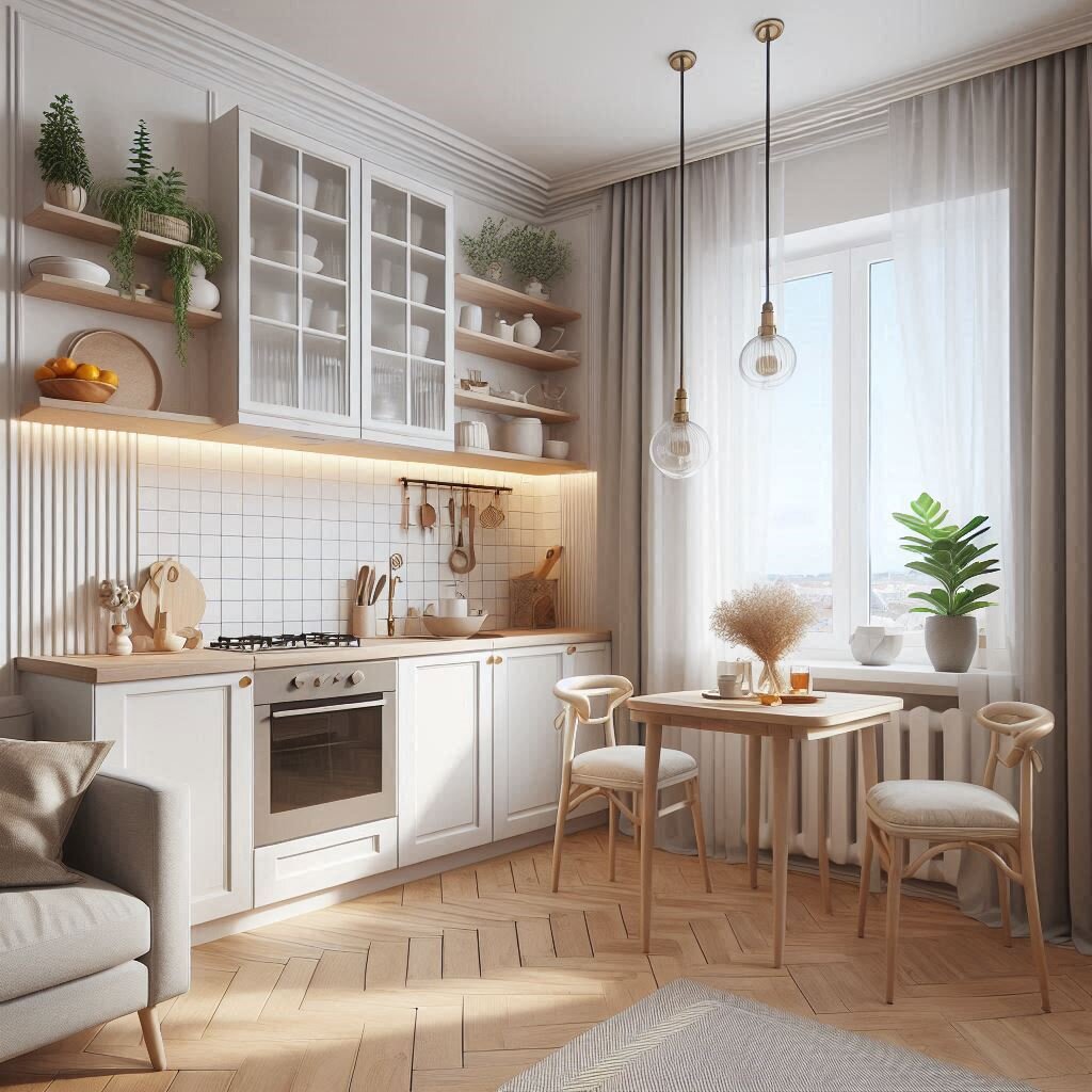 светлая кухня в современном стиле