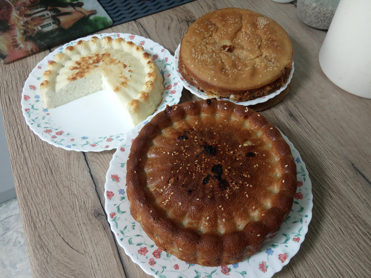 Заливные пироги и творожная запеканка