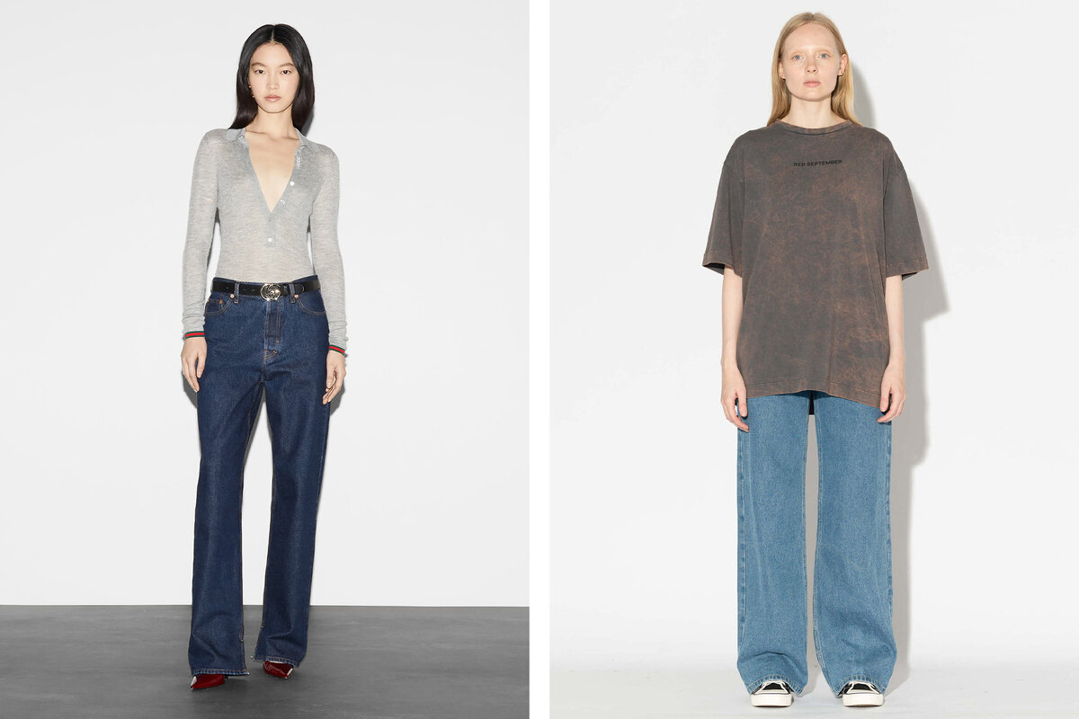    Слева направо: джинсы Gucci и Red September