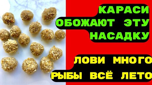 Отличная насадка для рыбалки на КАРАСЯ, КАРПА и ПЛОТВУ. Всё лето будет много рыбы.