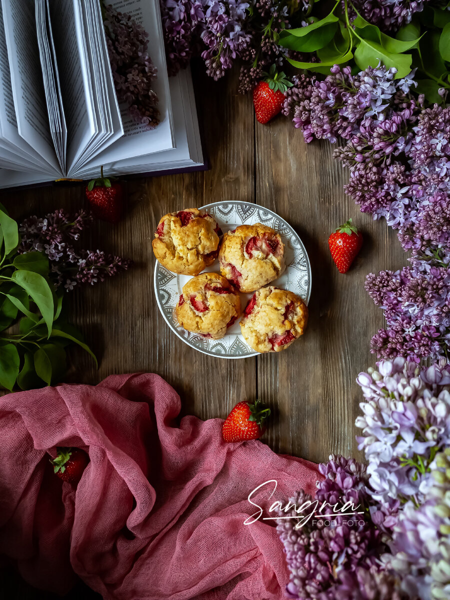 Легкий и вкусный рецепт печенья с клубникой | Сангрия - Рецепты вкусной  выпечки | Дзен