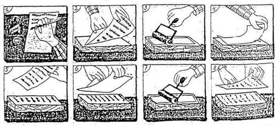 Техника работы на гектографе