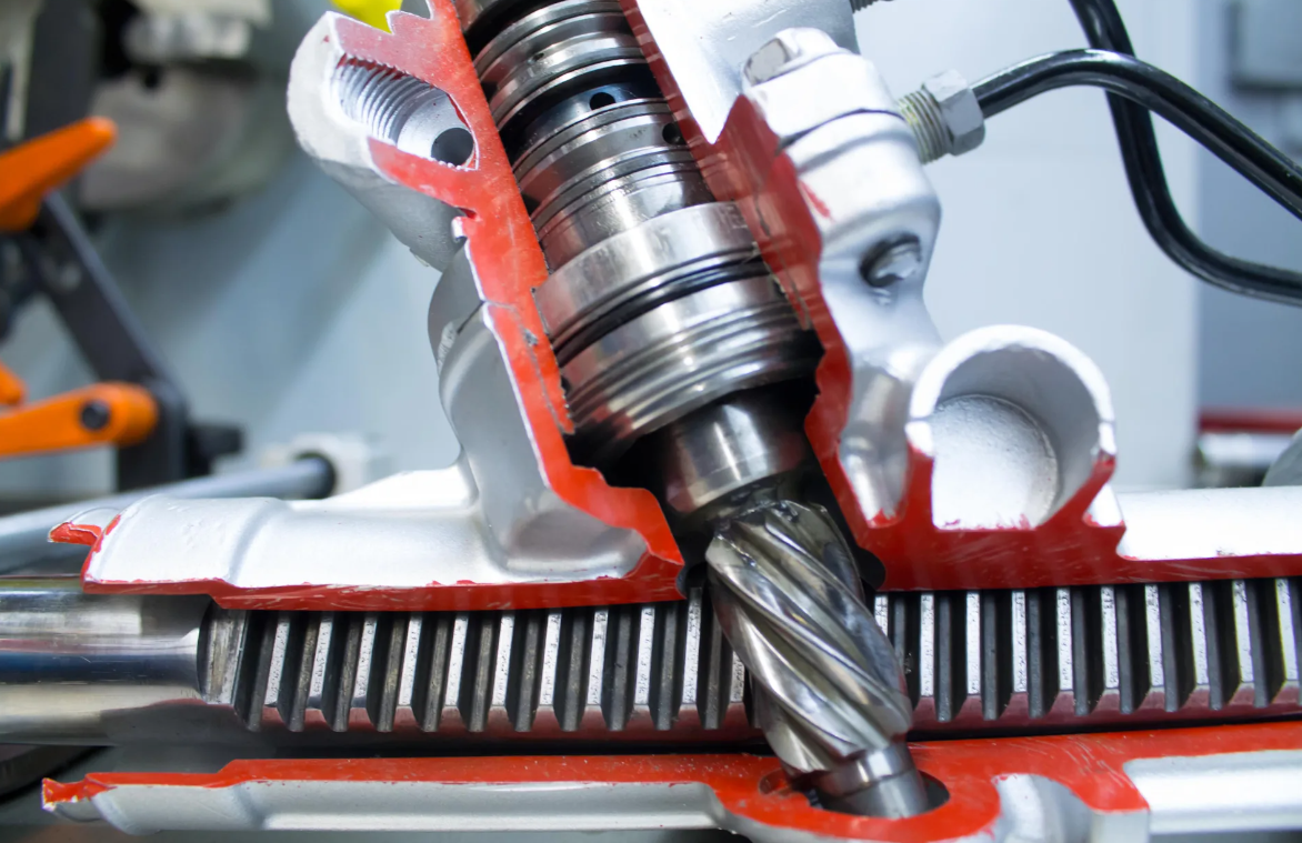 Рулевой механизм в разрезе...