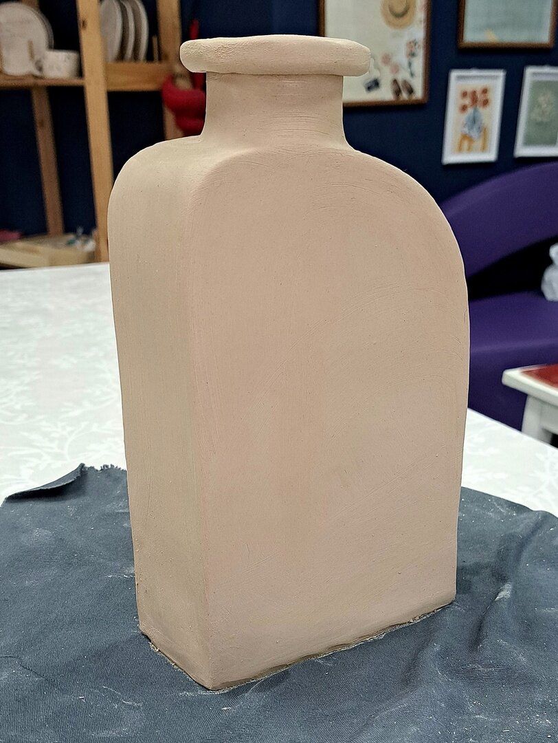 Лепка вазы из пласта