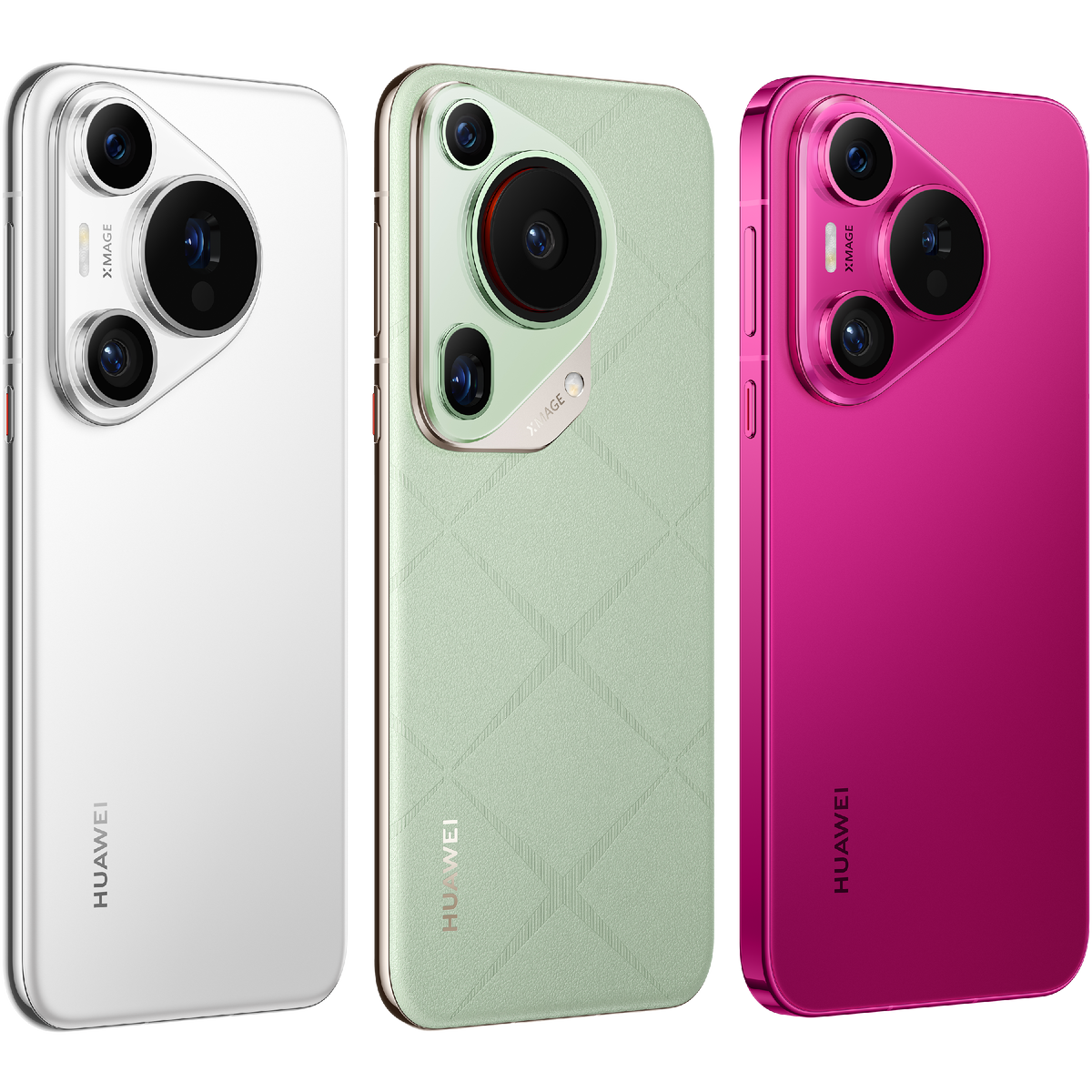  В центре Pura 70 Ultra — флагман серии, слева Pura 70 Pro, справа Pura 70. 