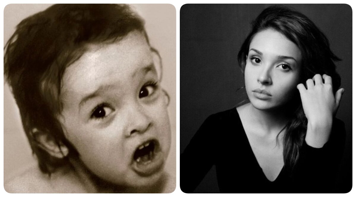 Ольга Дибцева в детстве и в молодости