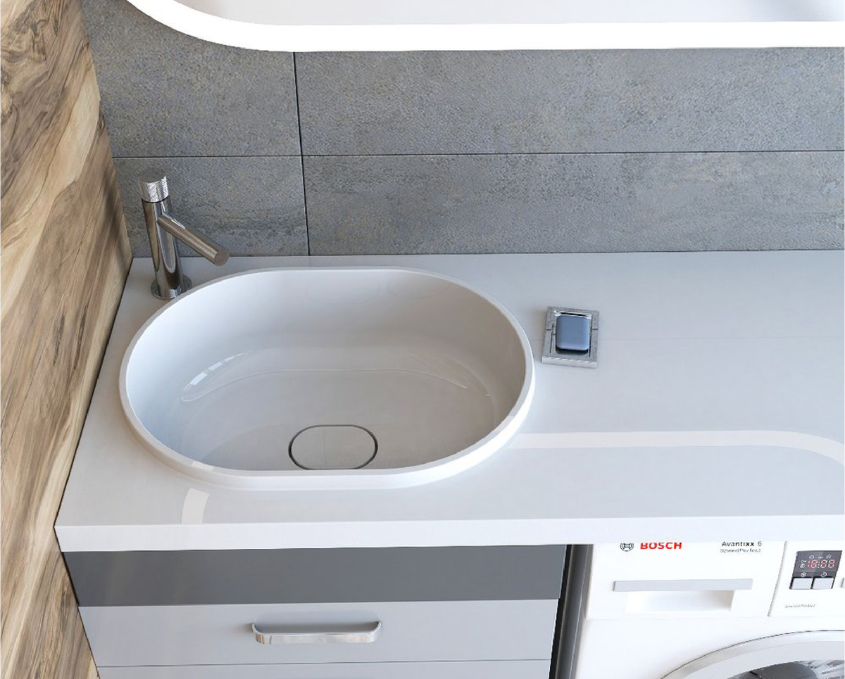 Раковина STWORKI Bruks RBS120L на стиральную машину