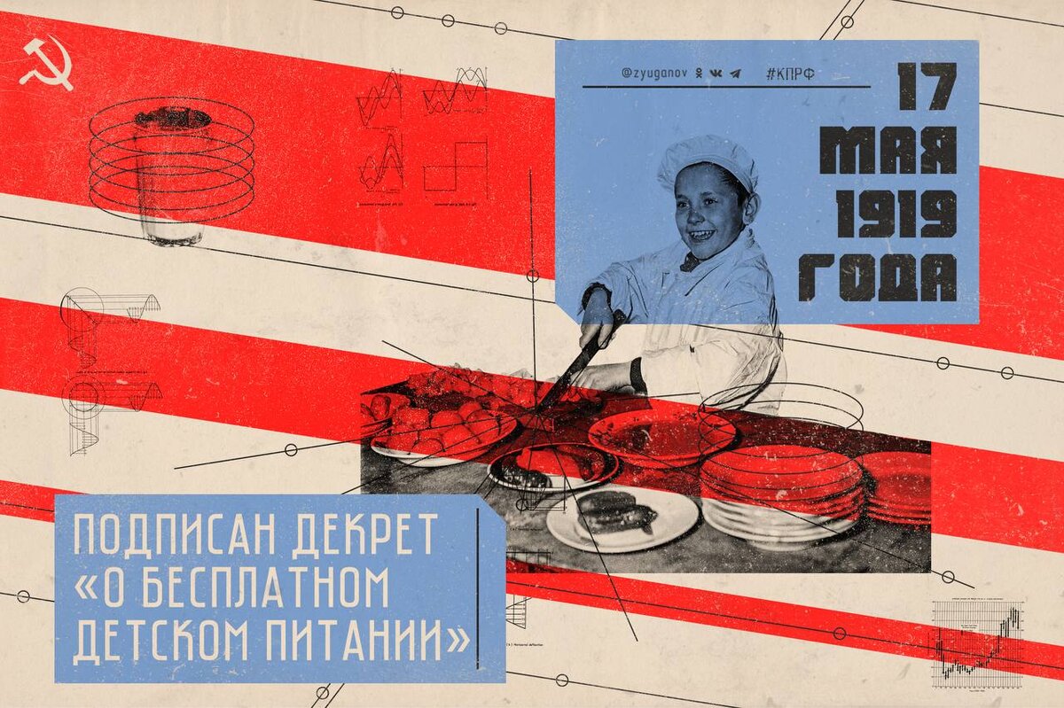 Друзья! 17 мая 1919 г. В.И. Ленин подписал декрет «О бесплатном детском питании».