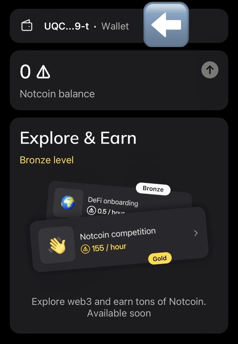 Там где стрелка нужно вставить свой адрес телеграмм кошелька 